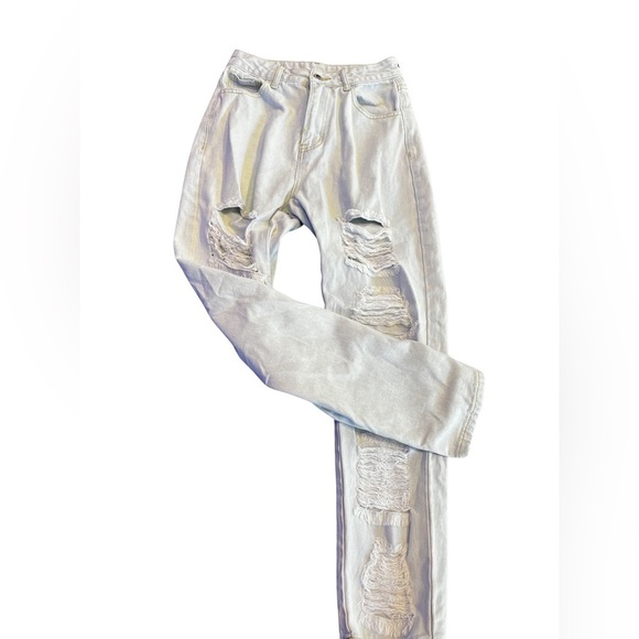 Shein XS Womens / Kids Blue jeans Distressed Holy - Picture 13 of 16